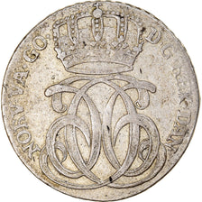 Moneta, Norvegia, Christian VI, 24 Skilling, 1744, MB+, Argento, KM:232.3