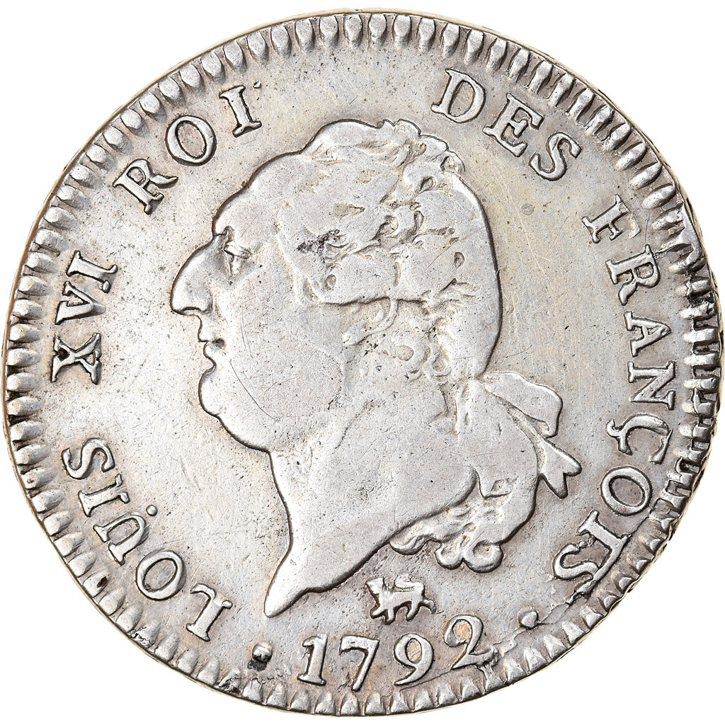 Coin, France, Louis XVI, 30 sols françois, 30 Sols, 1792, Paris, VF(30-35)