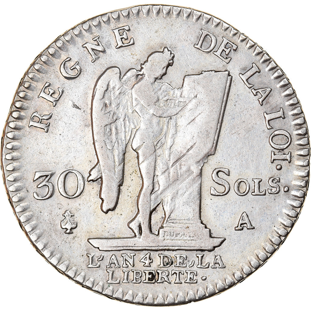 Coin, France, Louis XVI, 30 sols françois, 30 Sols, 1792, Paris, VF(30-35)