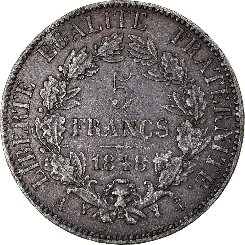 Moneda, Francia, Concours de Caunois, 5 Francs, 1848, ESSAI, MBC+, Hojalata