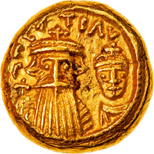 Moneta, Constans II and Constantine IV, Solidus, 655-656, Carthage, AU(55-58)