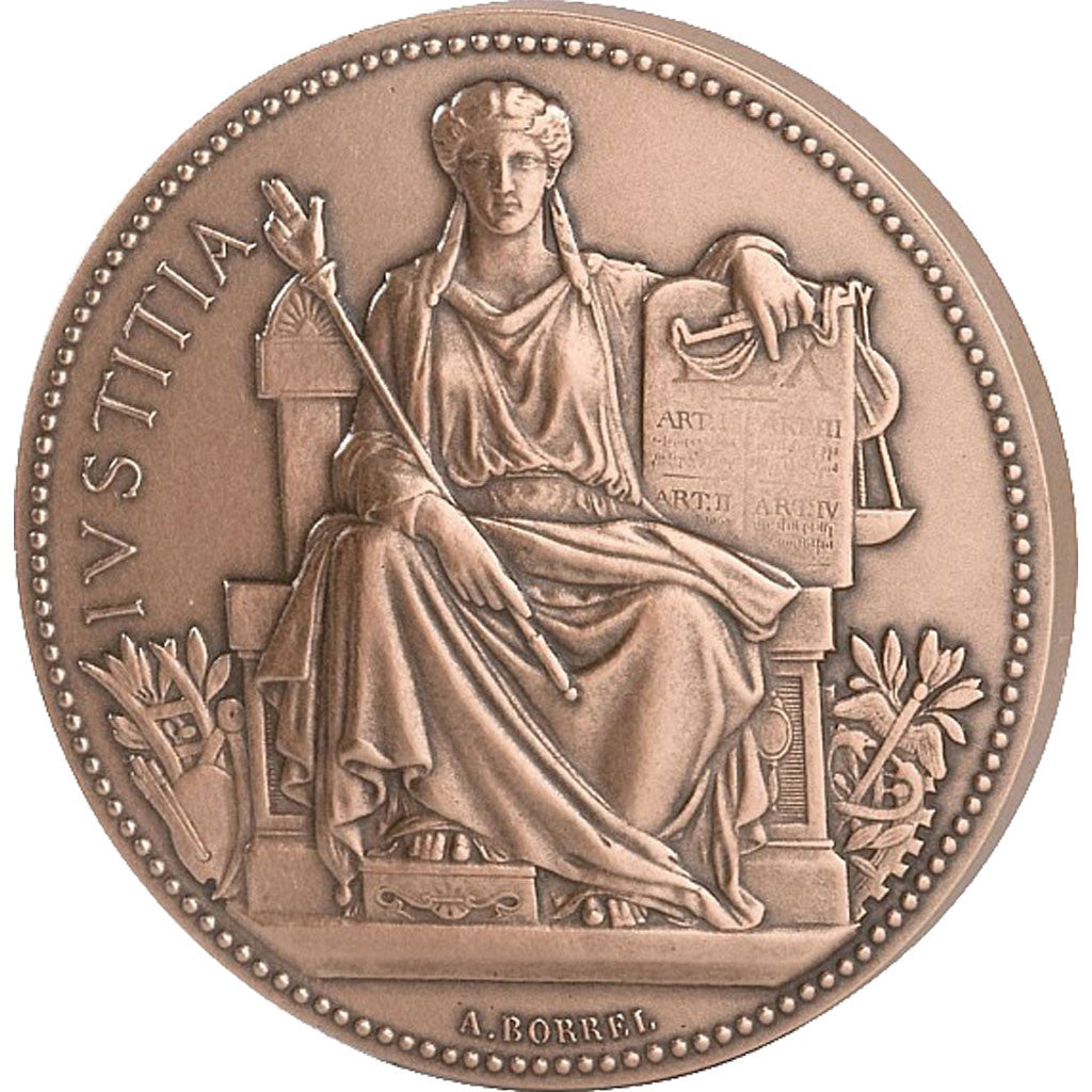 France, Medal, The Fifth Republic, Politics, Society, War, Borrel, MS(65-70)