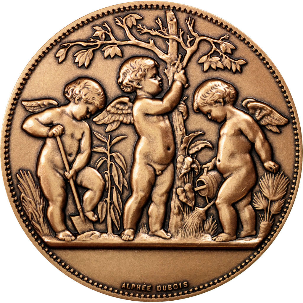 FRANCE, Flora, The Fifth Republic, Medal, MS(65-70), Dubois.A, Bronze, 50, 75.00
