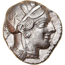Coin, Attica, Athens, Tetradrachm, 490-407 BC, Athens, AU(50-53), Silver