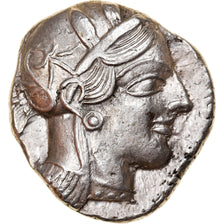 Moeda, Ática, Athens, Tetradrachm, 490-407 BC, Athens, AU(50-53), Prata