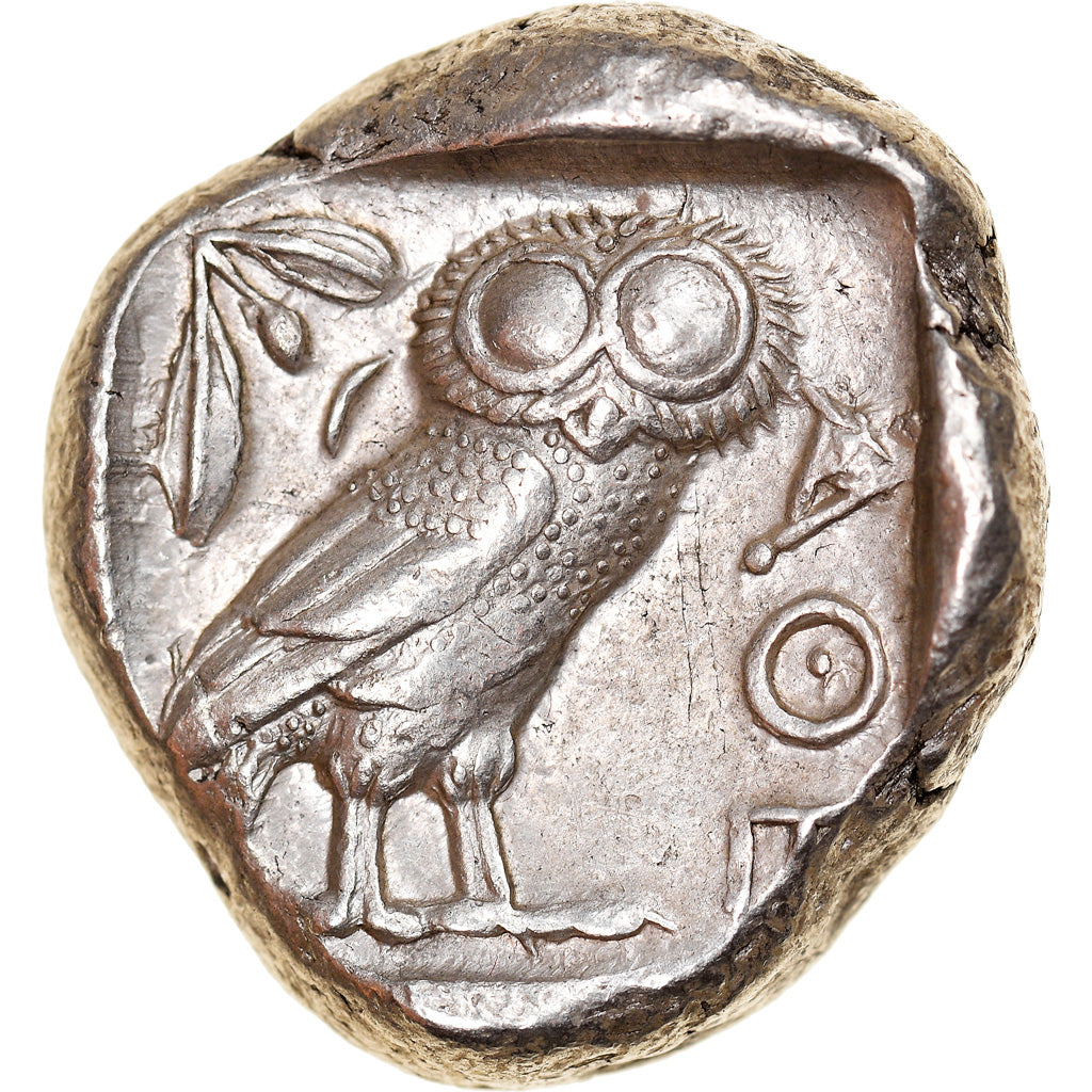 Coin, Attica, Athens, Tetradrachm, 490-407 BC, Athens, AU(50-53), Silver