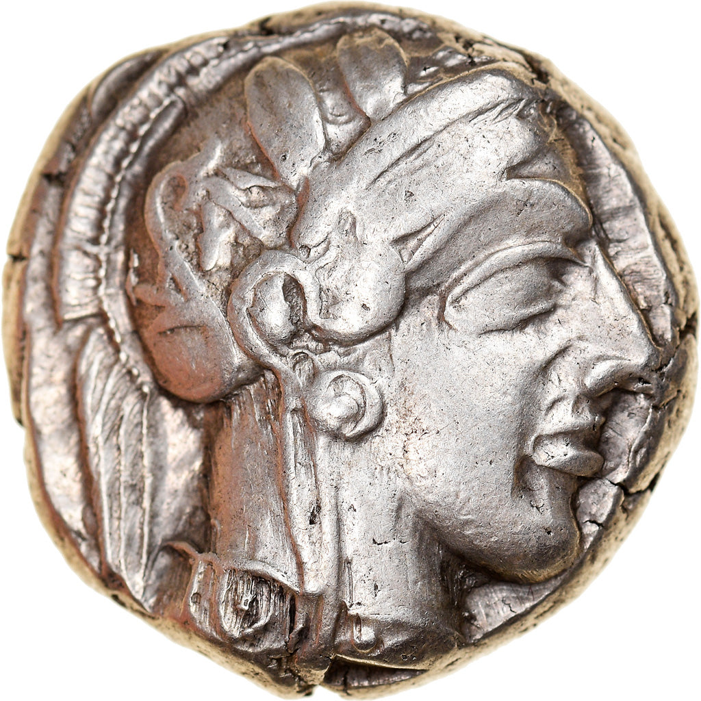 Moneta, Attyka, Athens, Tetradrachm, 490-407 BC, Athens, AU(50-53), Srebro
