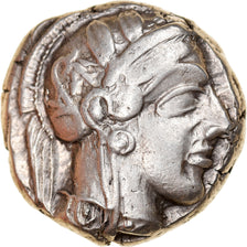 Moneta, Attyka, Athens, Tetradrachm, 490-407 BC, Athens, AU(50-53), Srebro