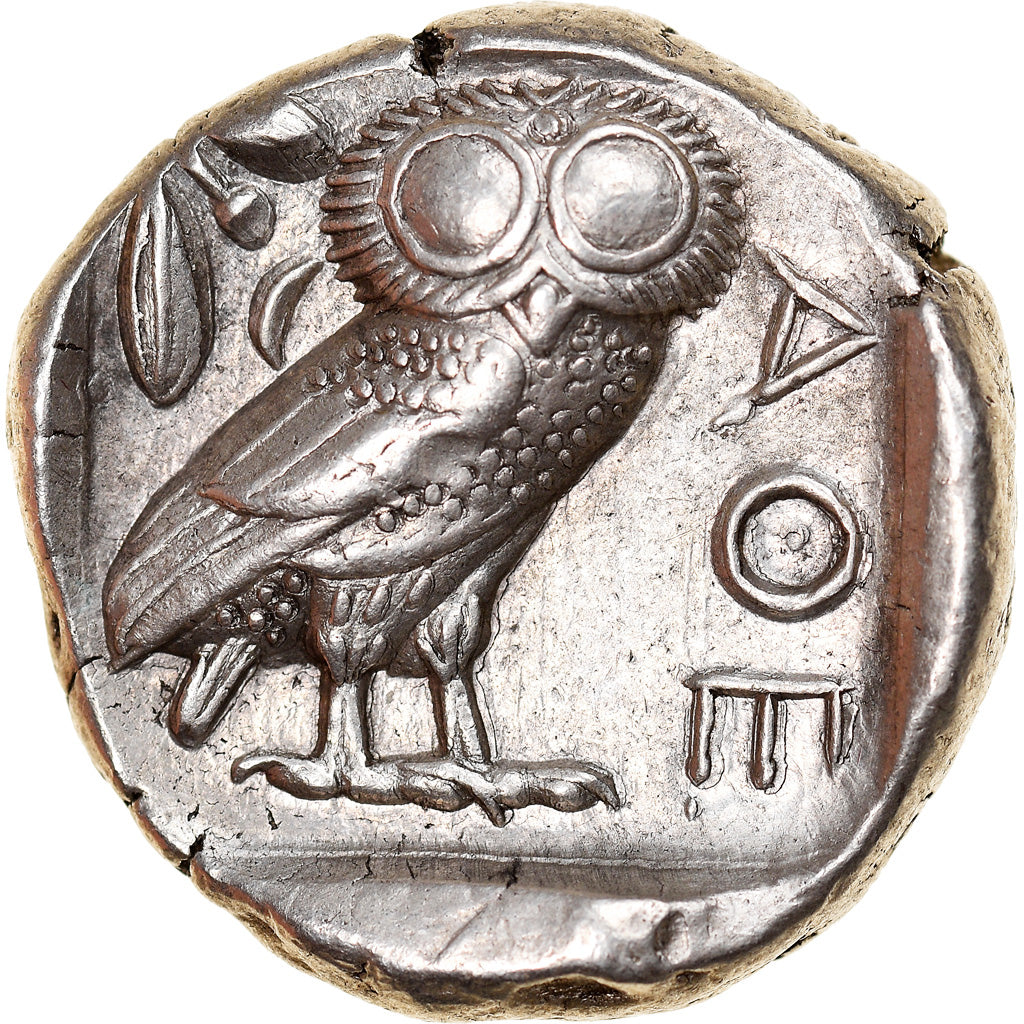 Moneta, Attyka, Athens, Tetradrachm, 490-407 BC, Athens, AU(50-53), Srebro