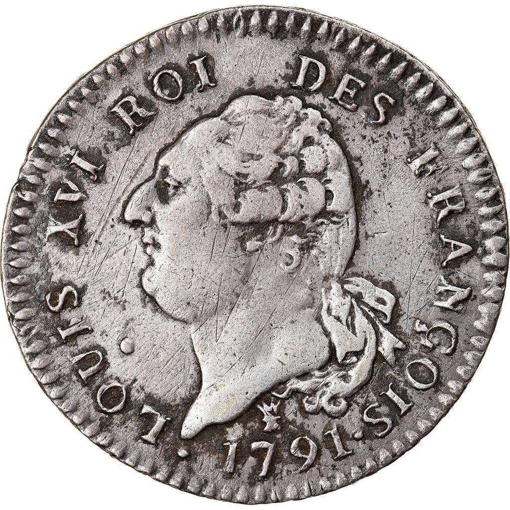Coin, France, Louis XVI, 30 sols françois, 30 Sols, 1791, Limoges, EF(40-45)