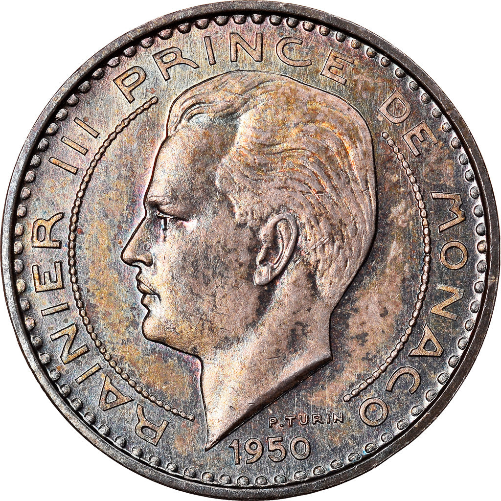 Coin, Monaco, Rainier III, 10 Francs, 1950, Paris, ESSAI, MS(63), Silver, KM:E25