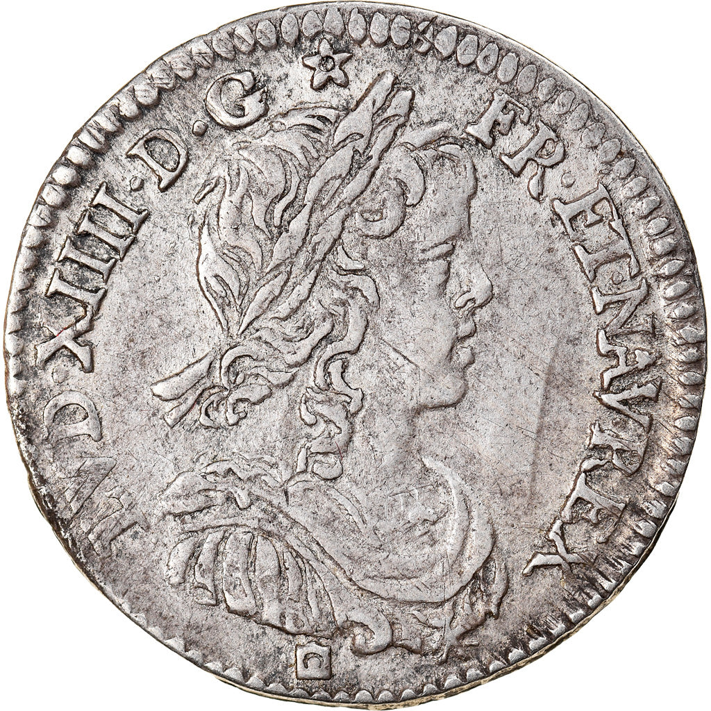 Coin, France, Louis XIV, 1/12 Écu à la mèche longue, 1/12 ECU, 10 Sols, 1659