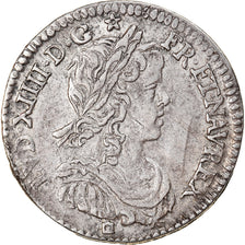 Monnaie, France, Louis XIV, 1/12 Écu à la mèche longue, 1/12 ECU, 10 Sols