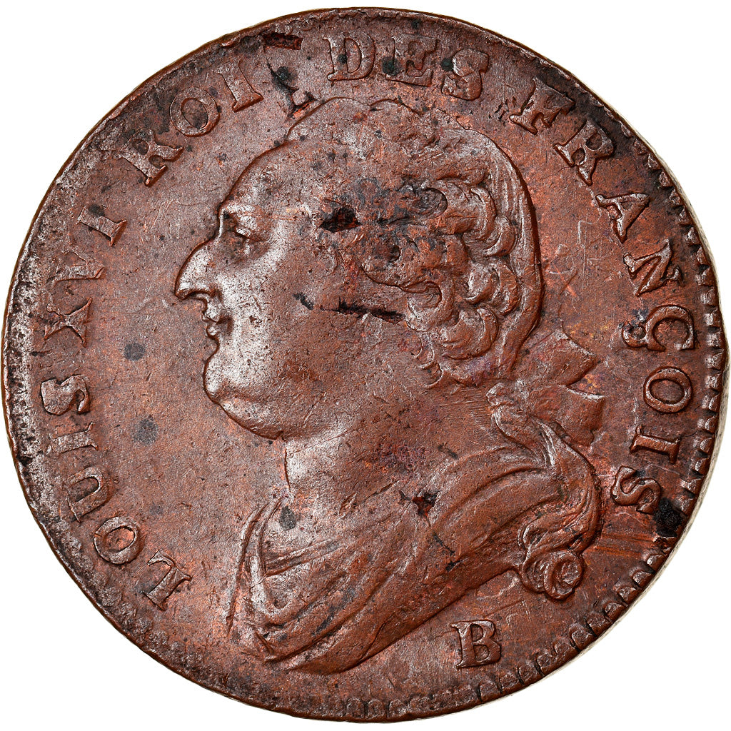 Münze, Frankreich, Louis XVI, 12 deniers françois, 12 Deniers, 1792, Rouen