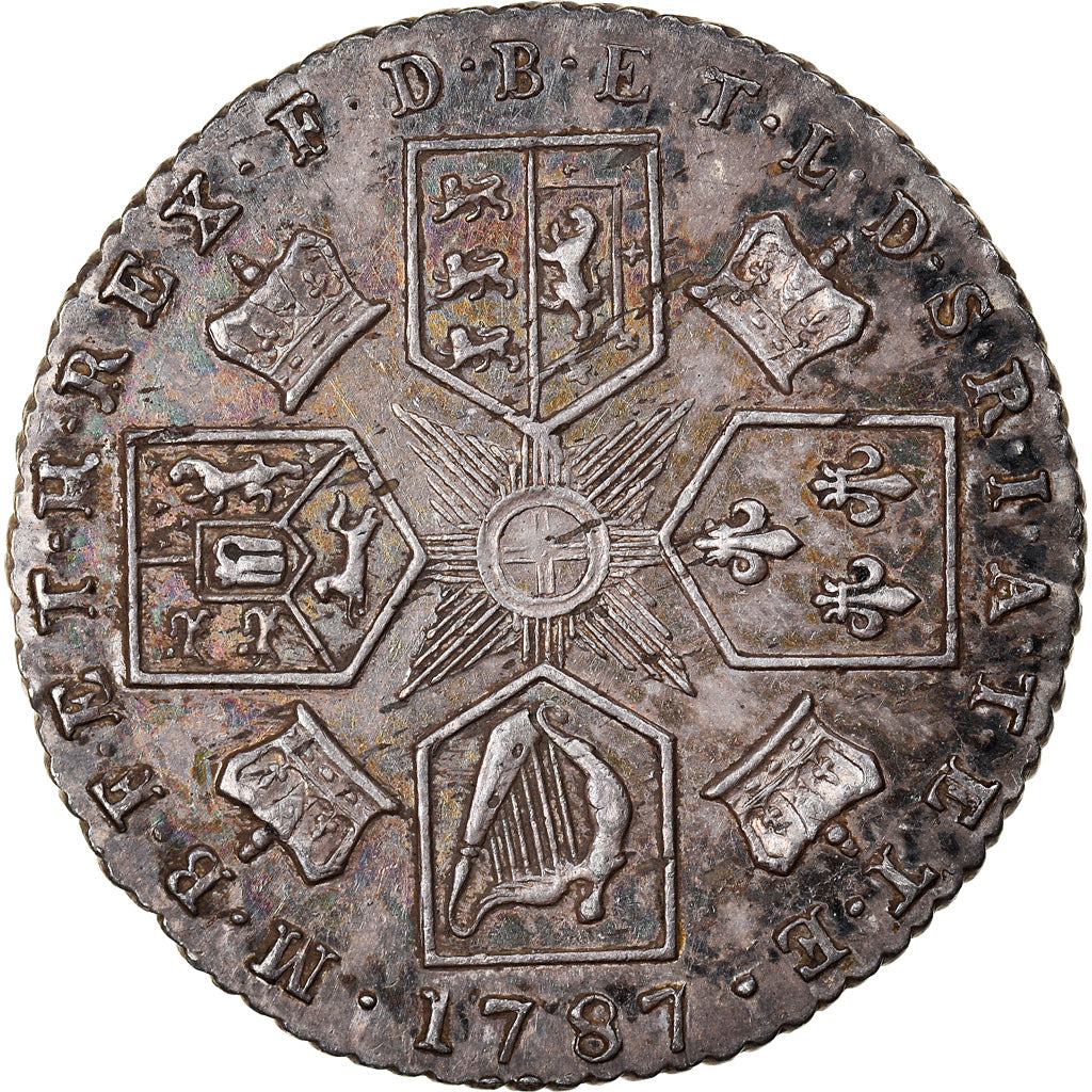 Coin, Great Britain, George III, 6 Pence, 1787, London, AU(55-58), Silver