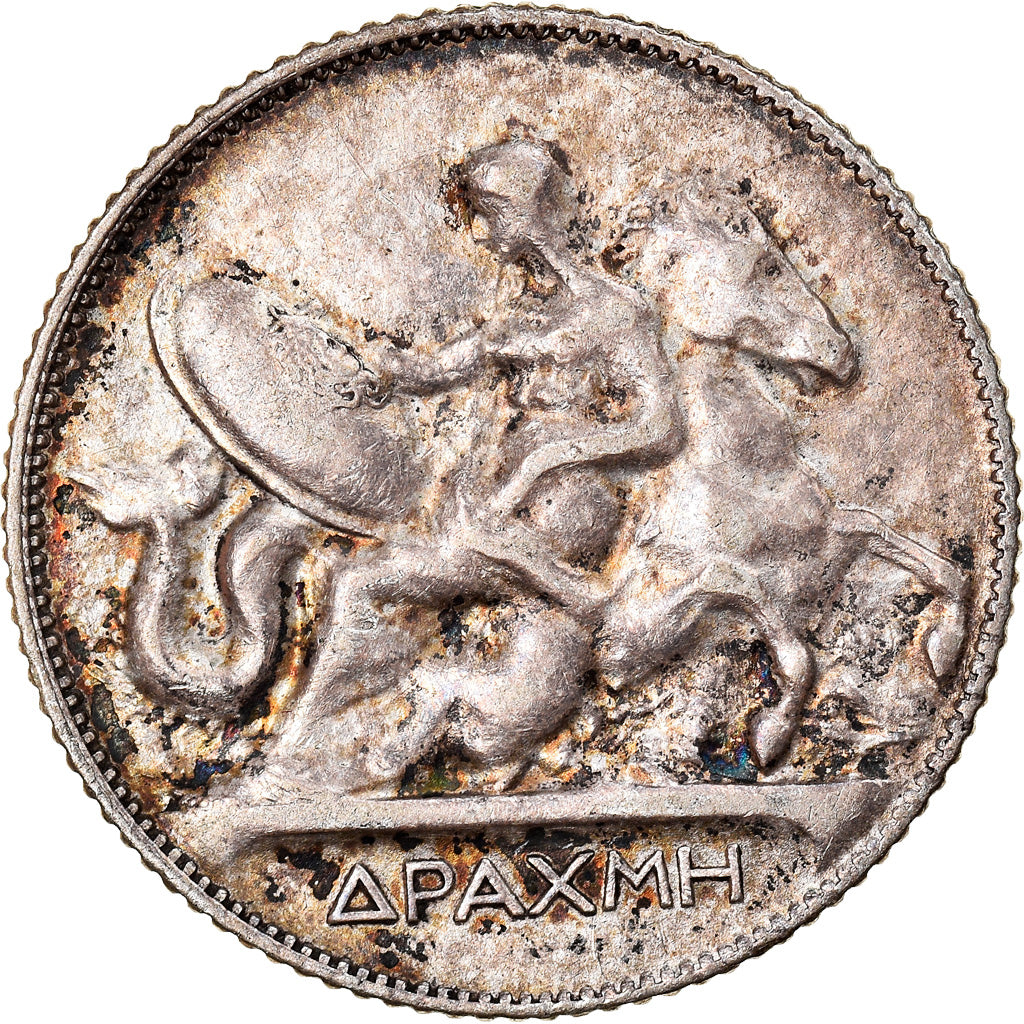 Coin, Greece, George I, Drachma, 1910, AU(50-53), Silver, KM:60