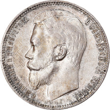 Moneda, Rusia, Nicholas II, Rouble, 1900, St. Petersburg, MBC+, Plata, KM:59.3
