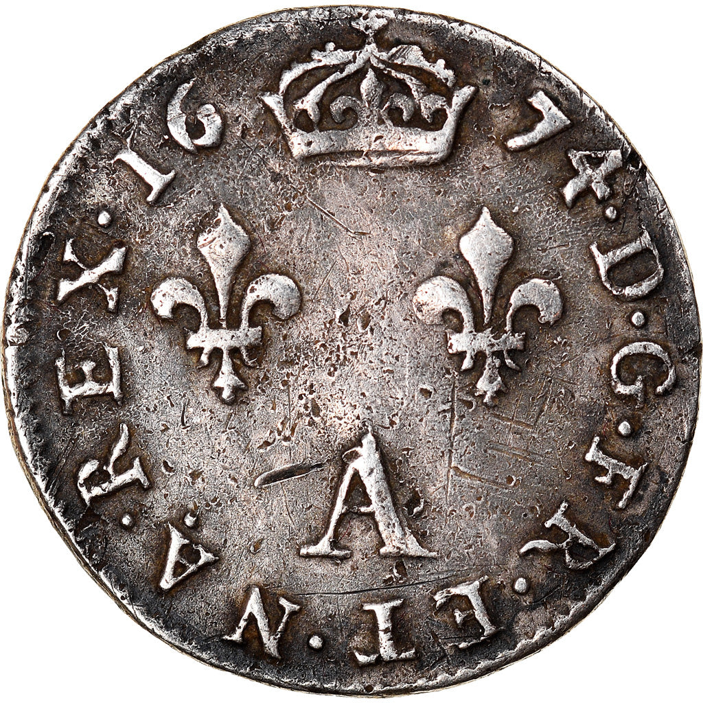 Münze, Frankreich, Louis XIV, 2 Sols dits « des Traitants », 2 Sols, 1674