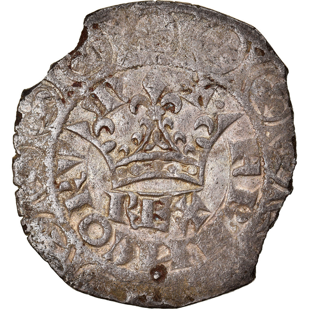 Moneda, Francia, Jean II le Bon, Gros blanc à la couronne, 1360, BC+, Vellón