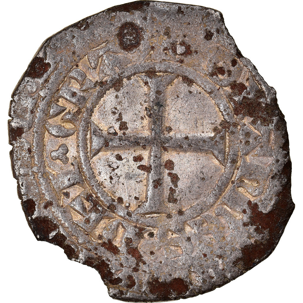 Moneda, Francia, Jean II le Bon, Gros blanc à la couronne, 1360, BC+, Vellón