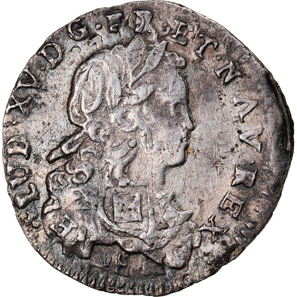 Moeda, França, Louis XV, 1/12 Ecu de France, 1722, La Rochelle, EF(40-45)