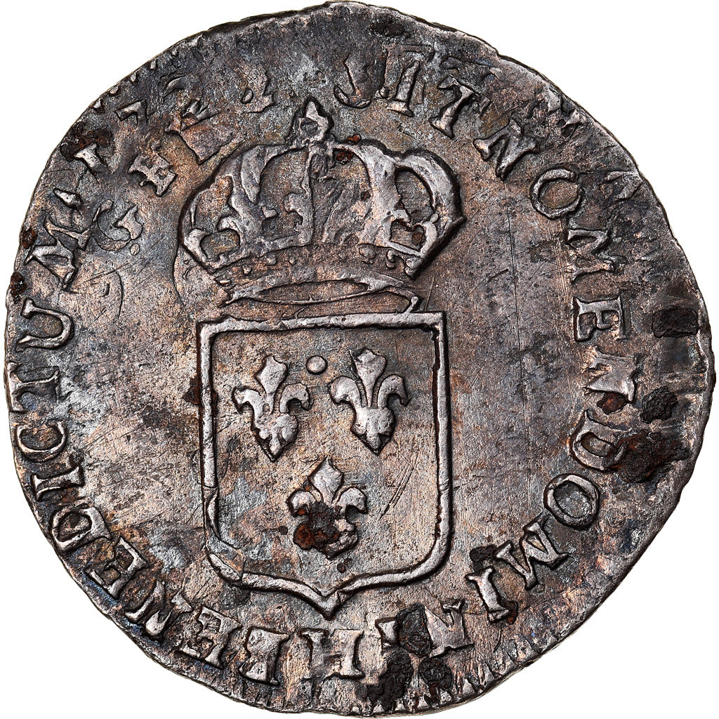 Moeda, França, Louis XV, 1/12 Ecu de France, 1722, La Rochelle, EF(40-45)