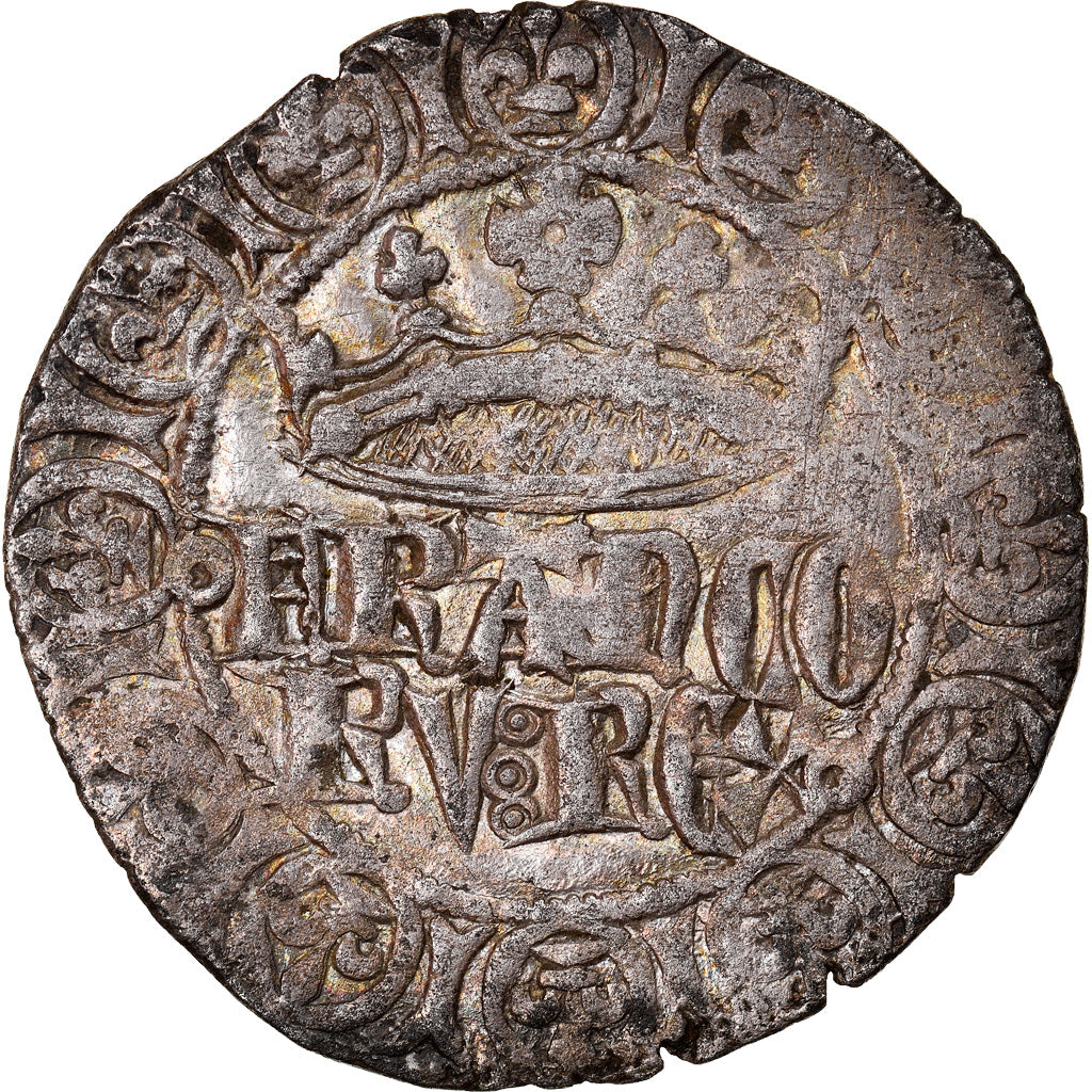 Munten, Frankrijk, Jean II le Bon, Gros à la Couronne, 1358, ZF+, Billon