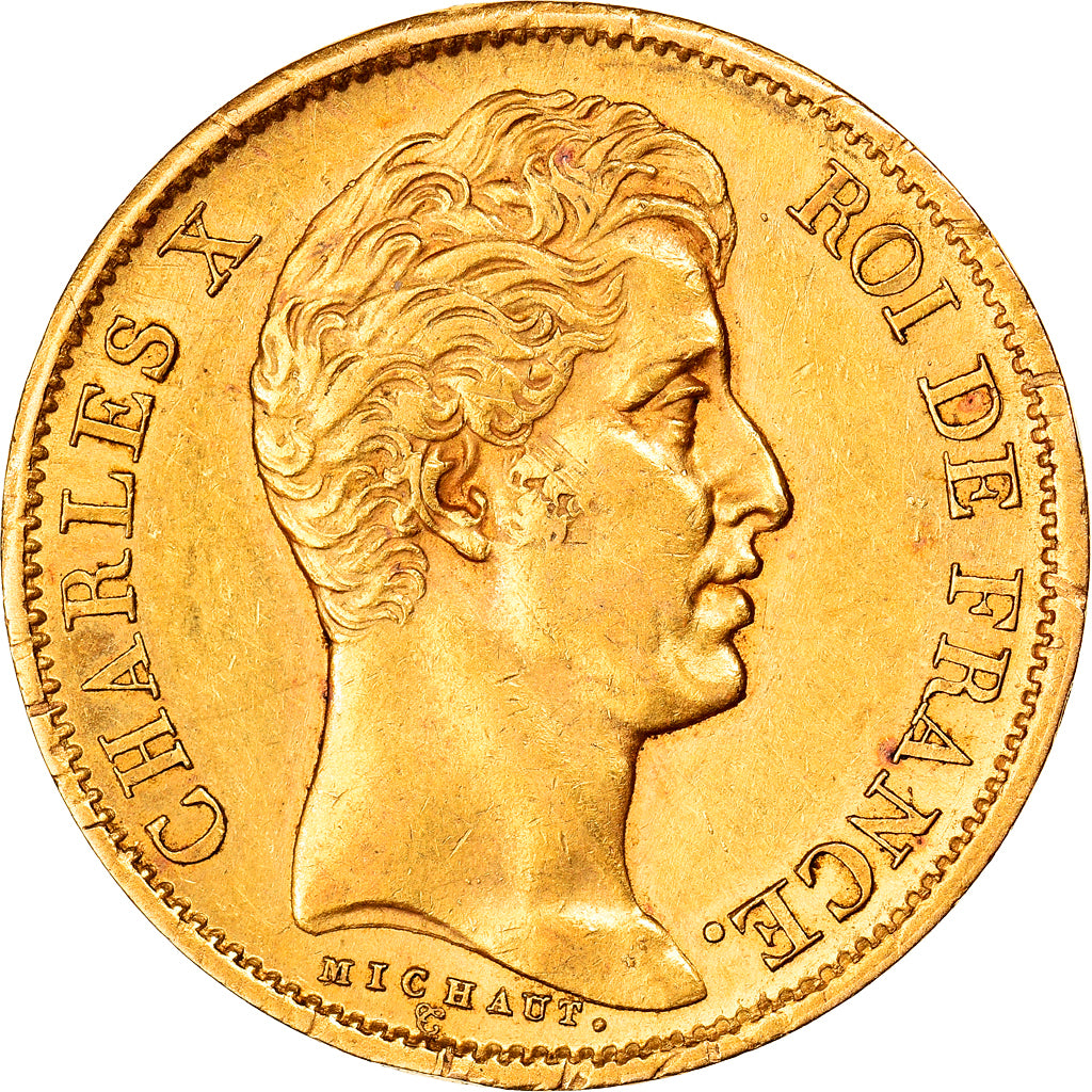Munten, Frankrijk, Charles X, 40 Francs, 1828, Paris, ZF+, Goud, KM:721.1