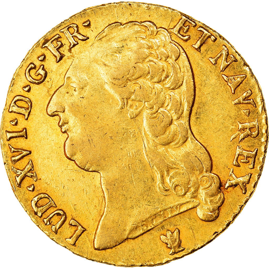 Moneta, Francja, Louis XVI, Louis d'Or, 1787, Limoges, EF(40-45), Złoto