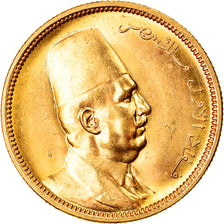Coin, Egypt, Fuad I, 100 Piastres, 1922, British Royal Mint, AU(55-58), Gold