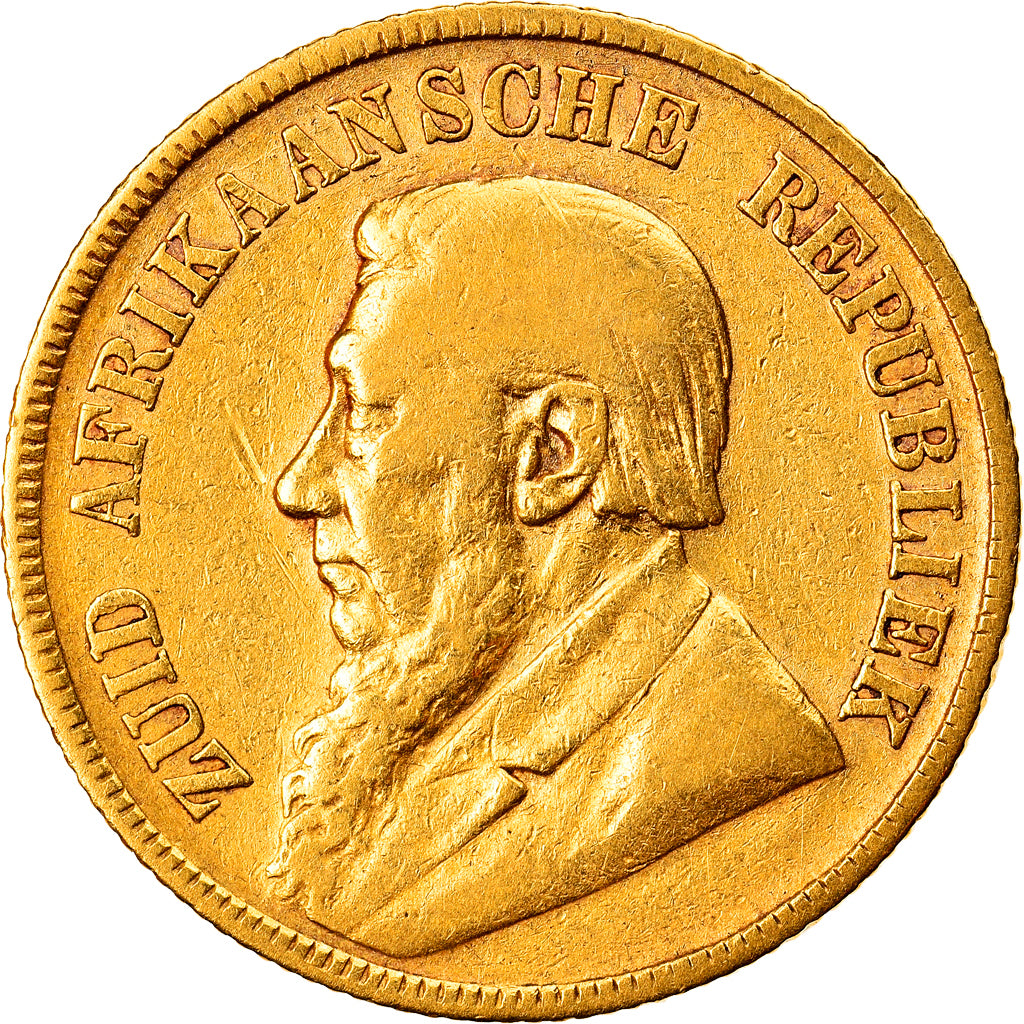 Moeda, África do Sul, Pond, Een, 1896, Pretoria, EF(40-45), Dourado, KM:10.2