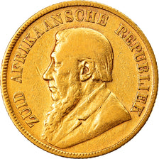 Moeda, África do Sul, Pond, Een, 1896, Pretoria, EF(40-45), Dourado, KM:10.2