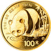 Coin, CHINA, PEOPLE'S REPUBLIC, Panda, 100 Yüan, 1987, 1 Oz, MS(65-70), Gold