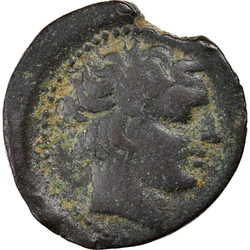 Coin, Sicily, Gela, Tetras, 420-405 BC, VF(30-35), Bronze, HGC:379