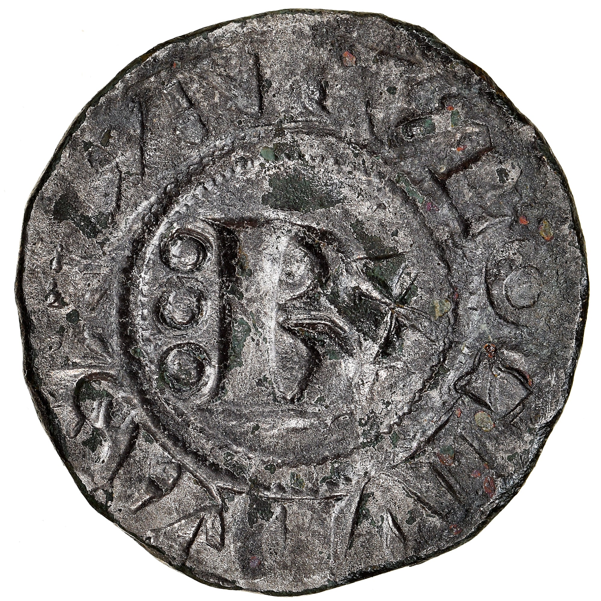 Moneta, Francia, Bourgogne, Hugues IV, Denarius, 1218-1272, Châlon, BB