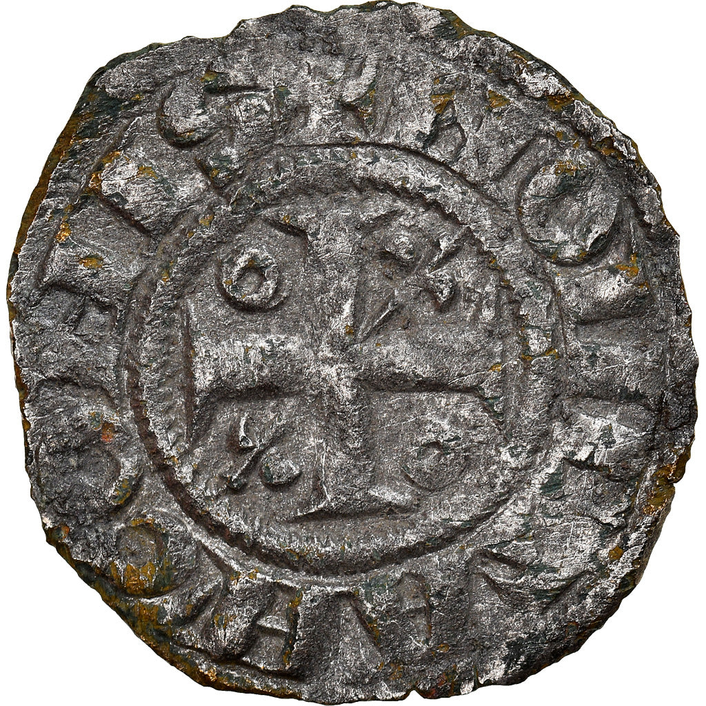 Monnaie, France, Bourgogne, Hugues IV, Denier, 1218-1272, Châlon, TTB, Argent