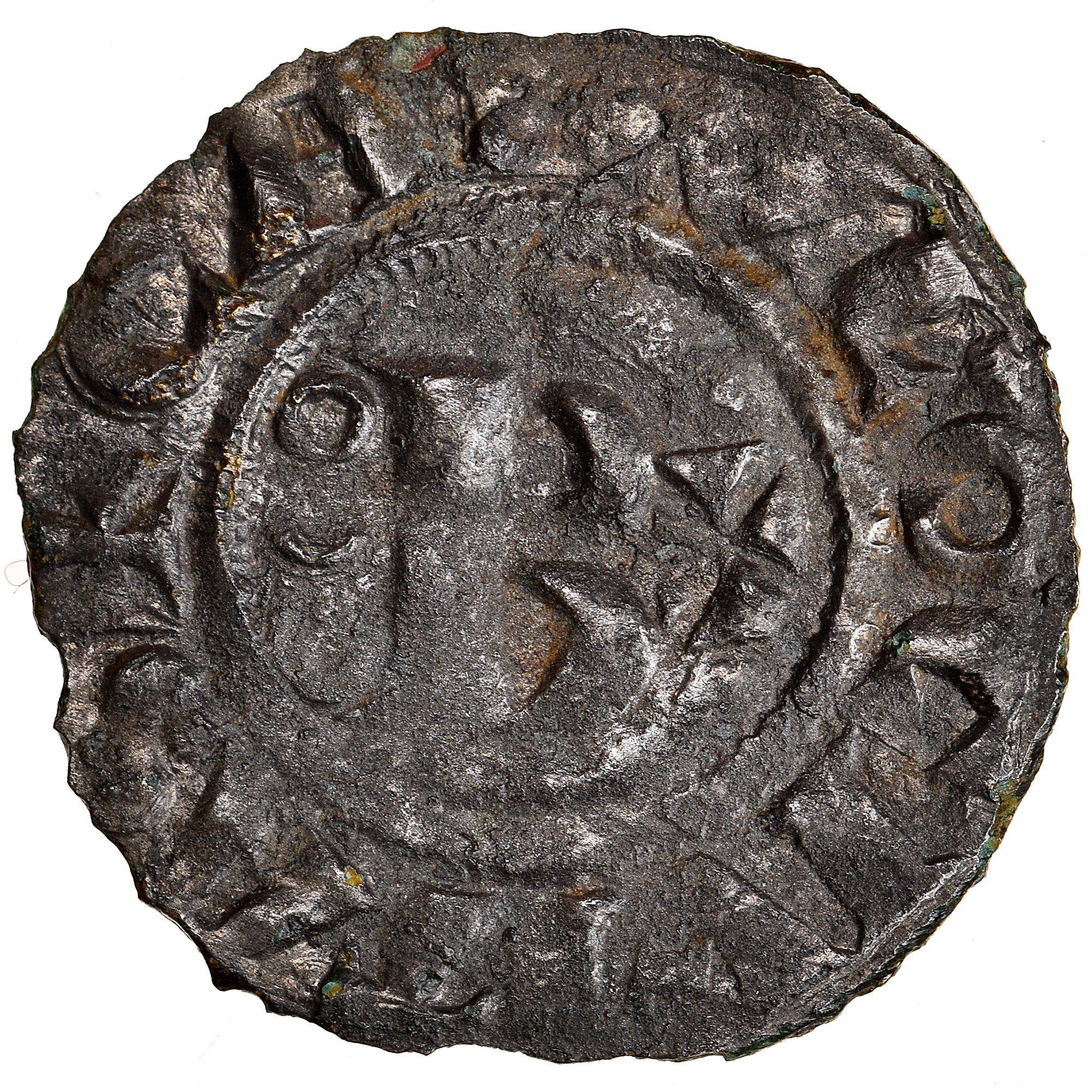 Monnaie, France, Bourgogne, Hugues IV, Denier, 1218-1272, Châlon, TTB, Argent