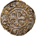 Moneta, Francia, Bourgogne, Hugues IV, Denarius, 1218-1272, Châlon, MB+