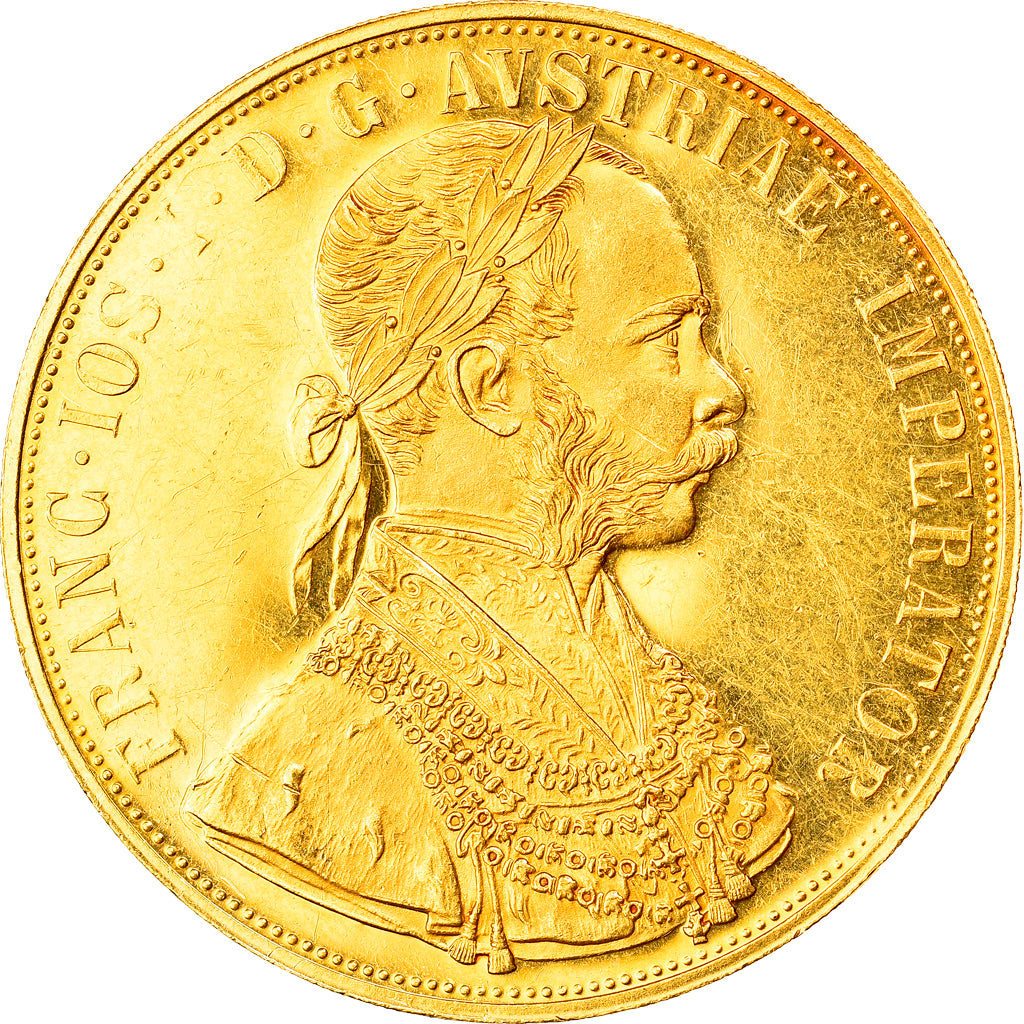 Moneda, Austria, Franz Joseph I, 4 Ducat, 1915, Vienna, Official restrike, EBC