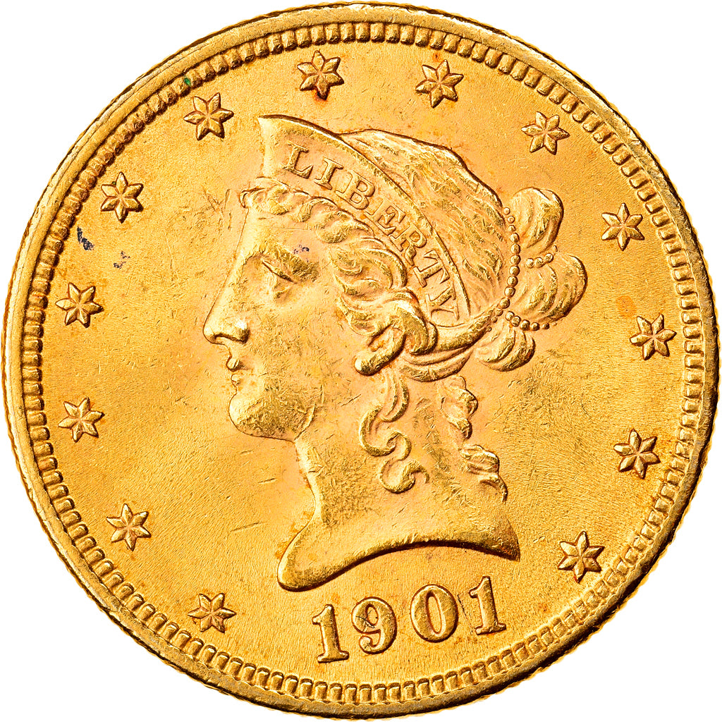 Moneda, Estados Unidos, Coronet Head, $10, Eagle, 1901, Philadelphia, EBC, Oro