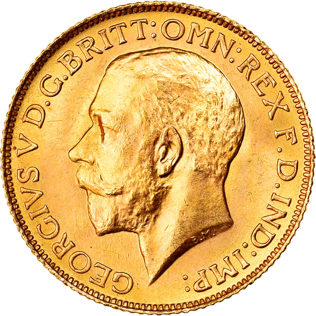 Coin, Great Britain, George V, Sovereign, 1925, London, MS(60-62), Gold, KM:820