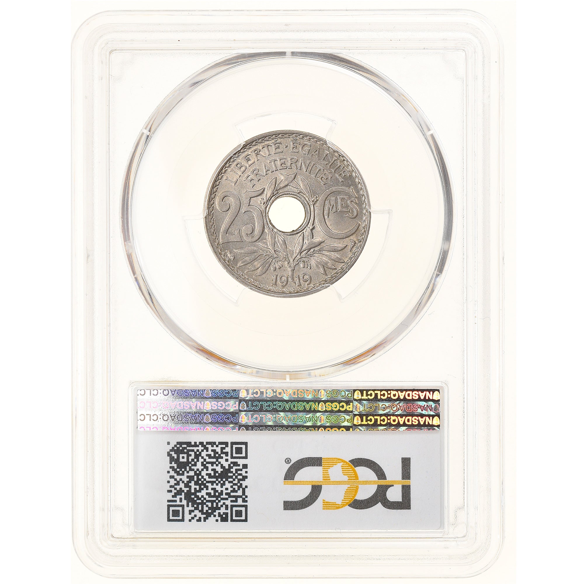 Coin, France, Lindauer, 25 Centimes, 1919, PCGS, MS65, MS(65-70), Copper-nickel