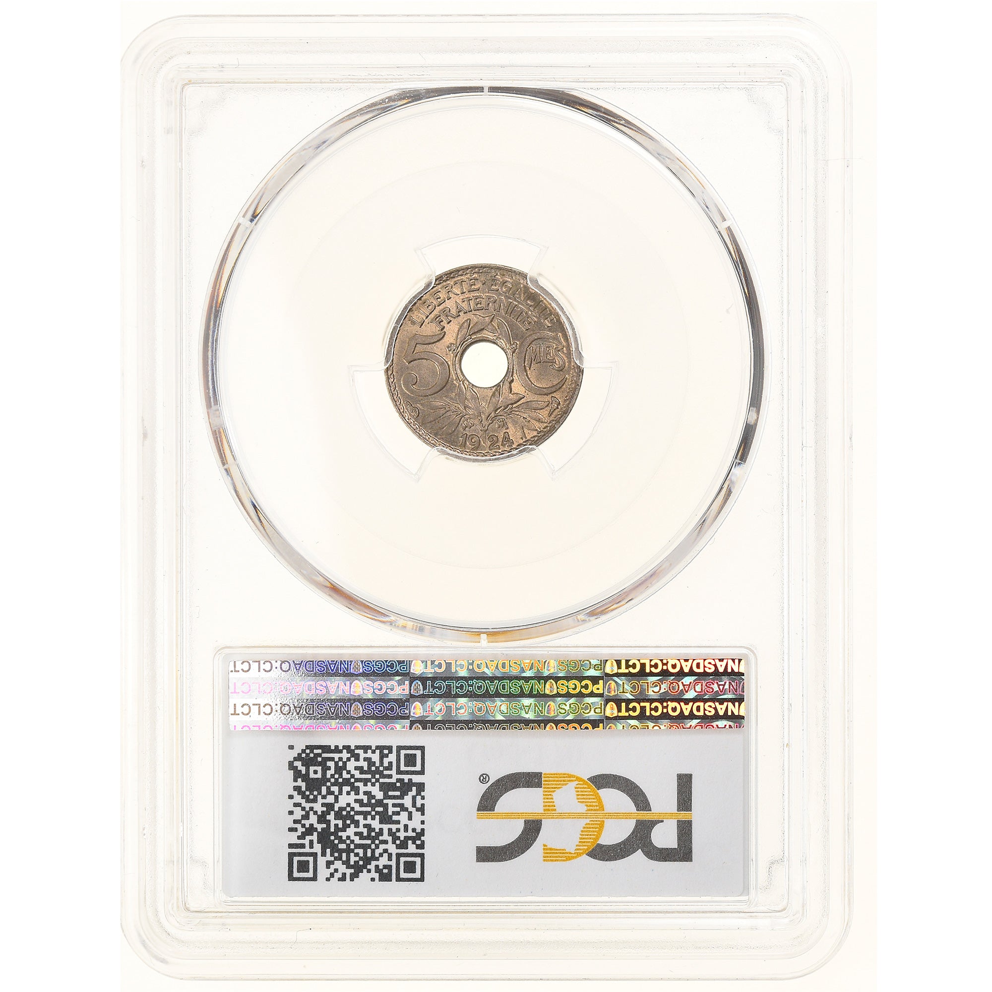 Coin, France, Lindauer, 5 Centimes, 1924, Paris, PCGS, MS66, MS(65-70)