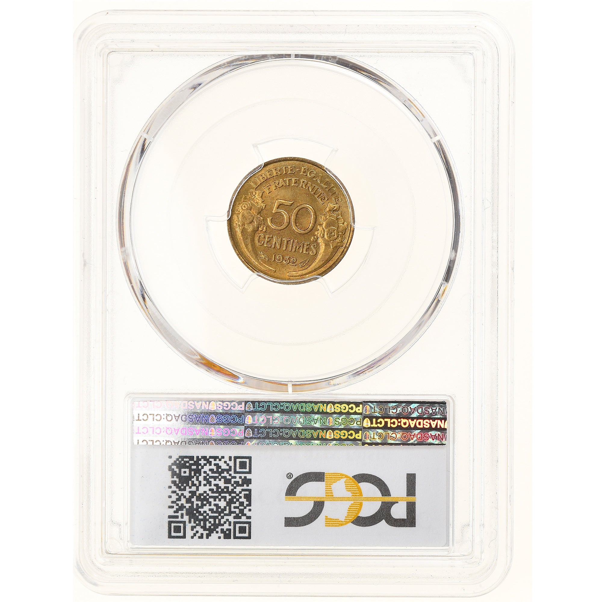 Coin, France, Morlon, 50 Centimes, 1932, PCGS, MS66, MS(65-70), Aluminum-Bronze
