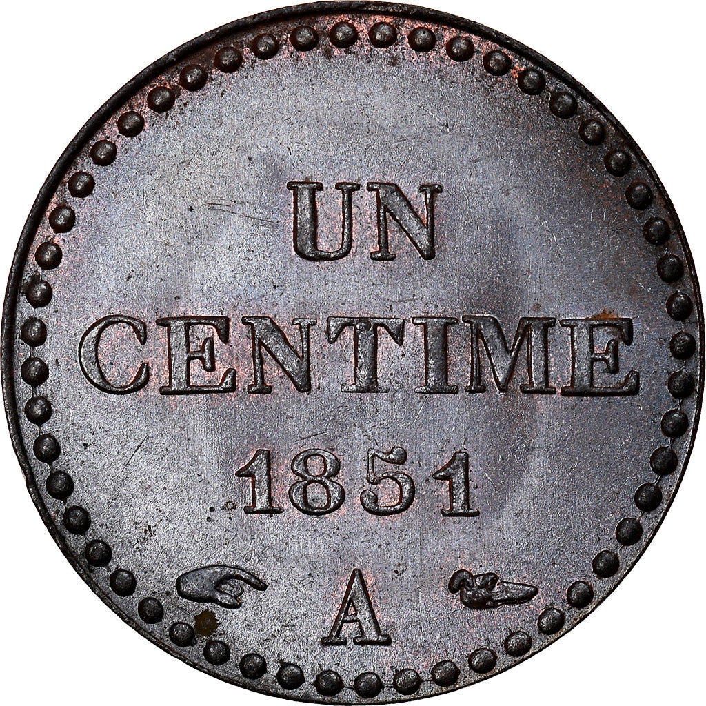Coin, France, Dupré, Centime, 1851, Paris, MS(60-62), Bronze, KM:754