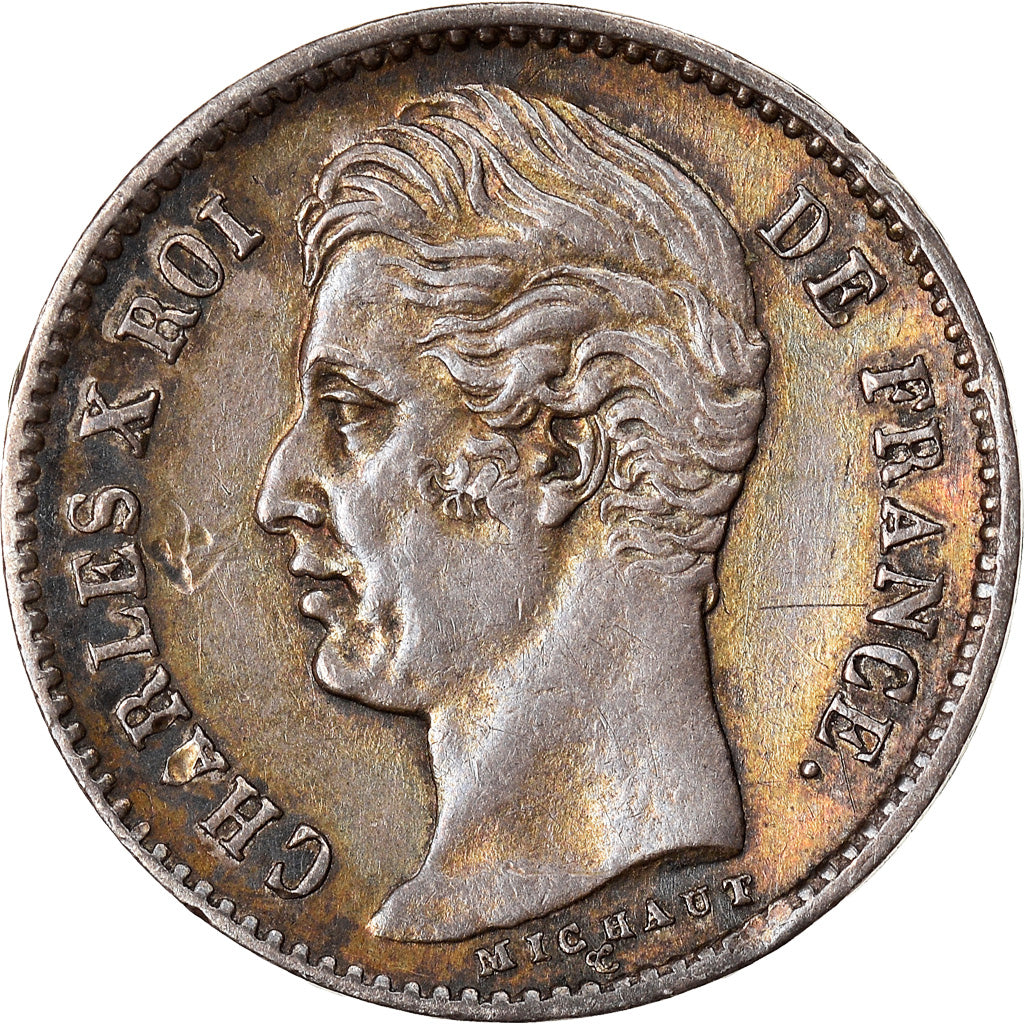 Coin, France, Charles X, 1/4 Franc, 1830, Paris, AU(55-58), Silver, KM:722.1