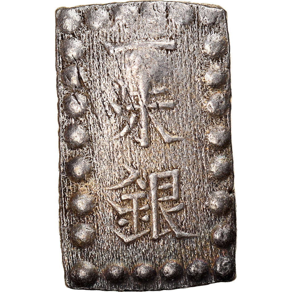 Munten, Japan, Mutsuhito, Shu, Isshu Gin, 1868-1869, ZF+, Zilver, KM:12a