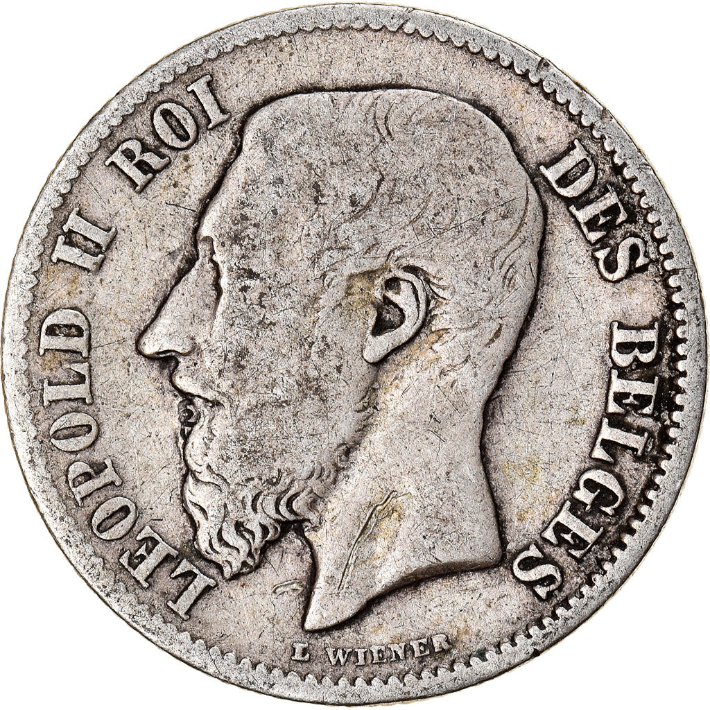 Coin, Belgium, Leopold II, 50 Centimes, 1898, VF(20-25), Silver, KM:26