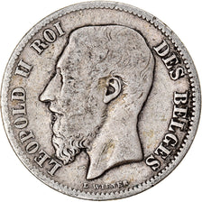 Coin, Belgium, Leopold II, 50 Centimes, 1898, VF(20-25), Silver, KM:26