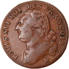 Coin, France, Louis XVI, 12 deniers françois, 12 Deniers, 1792, Rouen